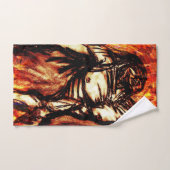 悲嘆と憂鬱の炭のスケッチオン火 バスタオルセット (ハンドタオル)