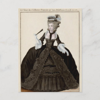 悲嘆に暮れる未亡人18世紀のポストカード ポストカード