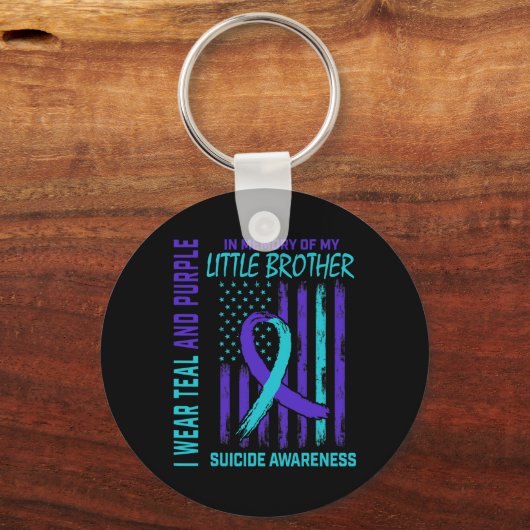 悲嘆に暮れる贈り物を失う弟の自殺アワル キーホルダー (正面)