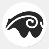 悲嘆に暮れる ラウンドシール (正面)