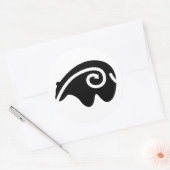 悲嘆に暮れる ラウンドシール (封筒)