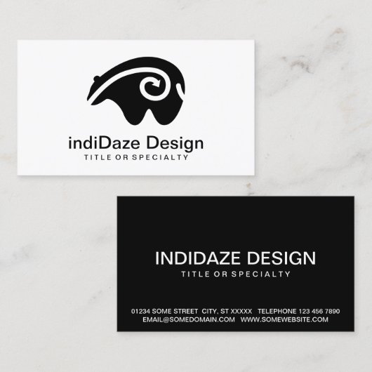 悲嘆に暮れる 名刺 (正面/裏面)