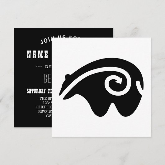 悲嘆に暮れる 招待状 (正面/裏面)