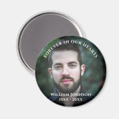 悲嘆の記憶お祝いの人生のカスタム写真 マグネット (正面/裏面)