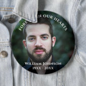 悲嘆の記憶お祝いの人生のカスタム写真 缶バッジ (インサイチュ)