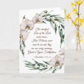 『悲嘆の3:22-23主の強い愛』 カード (黄色い花)