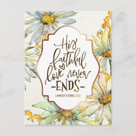 悲嘆3:22彼の忠実な愛は終わらない ポストカード