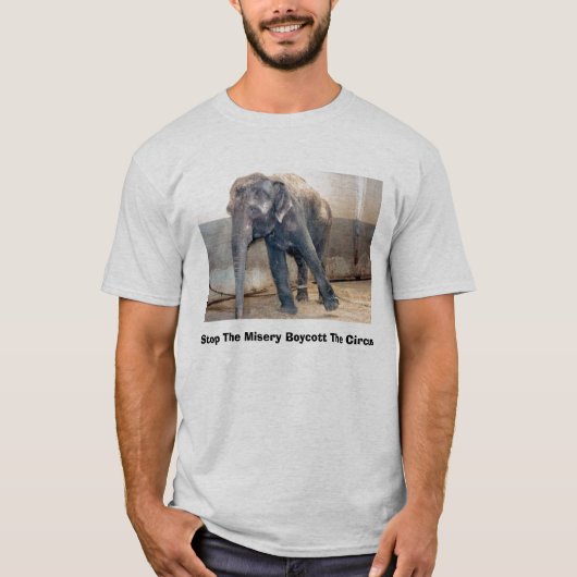 悲惨さのボイコットをサーカスストップ Tシャツ (正面)