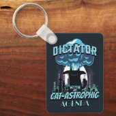 悲惨なユーモアの猫デザイン キーホルダー (正面)