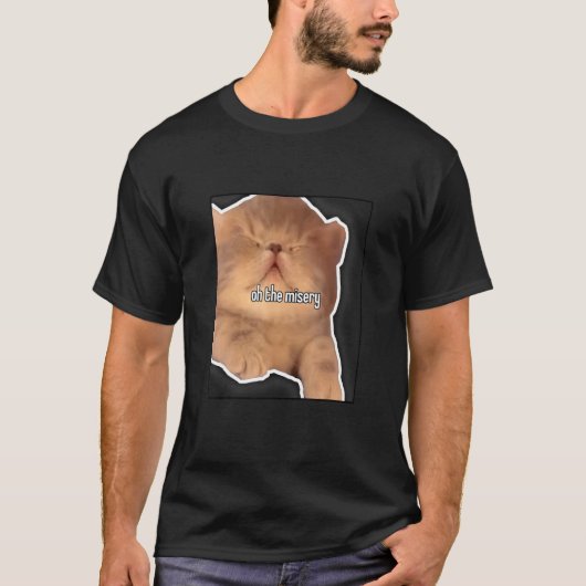 悲惨な猫 Tシャツ (正面)