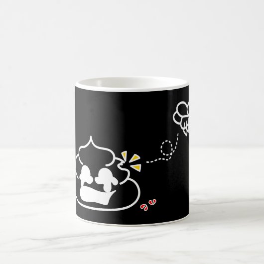 悲痛なウンチ- Brootsch the PooPoo コーヒーマグカップ (中央)