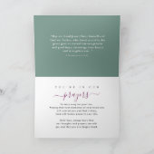 悲痛な思いやりの水彩悔やみや弔慰 カード (内部)