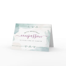 悲痛な思いやりの水彩悔やみや弔慰