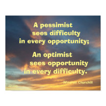 悲観主義者はチャーチルのポスターが難しいことに気づく