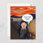 『悲鳴おもしろい漫画のパロディ』 ポストカード (正面/裏面)