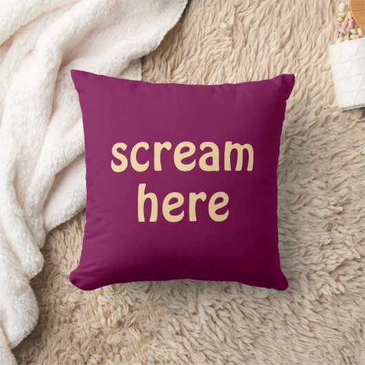 悲鳴ここおもしろい引用文ユーモア クッション (ブランケット)
