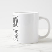 悲鳴と砂糖と一緒に出される新鮮なブードコーヒー ジャンボコーヒーマグカップ (右)