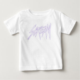 悲鳴の子泣き叫び悲鳴トードラー書道 ベビーTシャツ