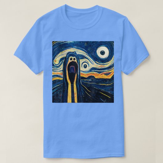 悲鳴の星空の夜Tシャツ Tシャツ (デザイン正面)