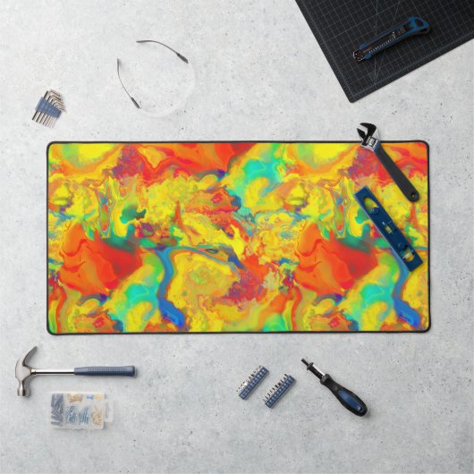 悲鳴の黄色い油と水が混ざらない デスクマット (ワークステーション)