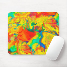 悲鳴の黄色い油と水が混ざらない マウスパッド