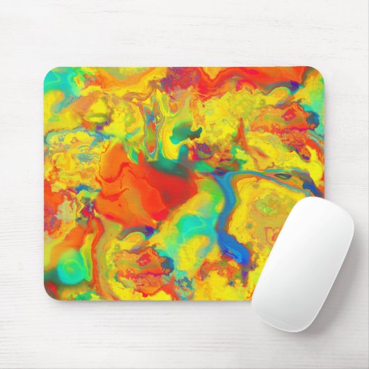悲鳴の黄色い油と水が混ざらない マウスパッド (マウス)