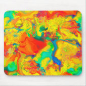 悲鳴の黄色い油と水が混ざらない マウスパッド (正面)