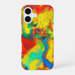 悲鳴の黄色い油と水が混ざらない iPhone 16ケース