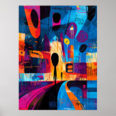 悲鳴は抽象芸術表現主義に再解釈された ポスター (正面)