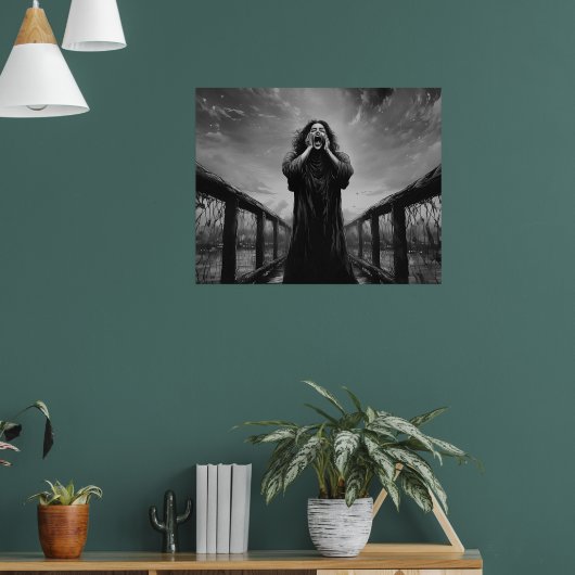 悲鳴は白黒で再考 | ポスター (リビング1)