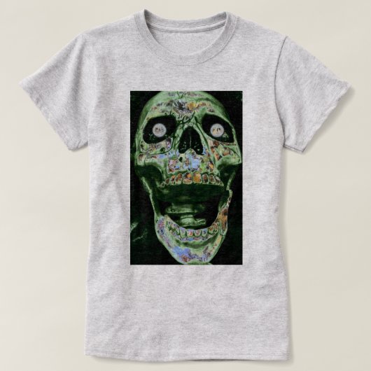 悲鳴をあげるスカルTシャツ Tシャツ (デザイン正面)