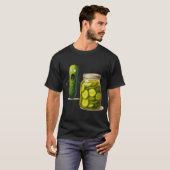 悲鳴をあげるピクルスキュウリの瓶のジョーク Tシャツ (正面フル)
