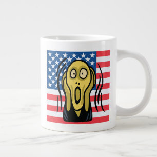 悲鳴を上げるアメリカ人 ジャンボコーヒーマグカップ