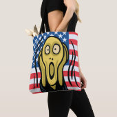 悲鳴を上げるアメリカ人 トートバッグ (クローズアップ)