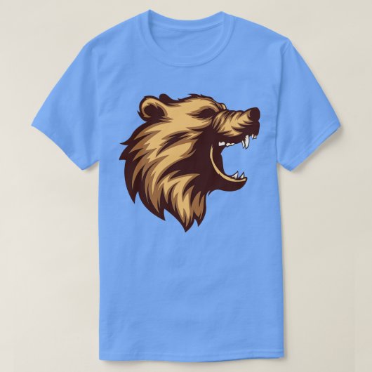 悲鳴を上げるクマ Tシャツ (デザイン正面)