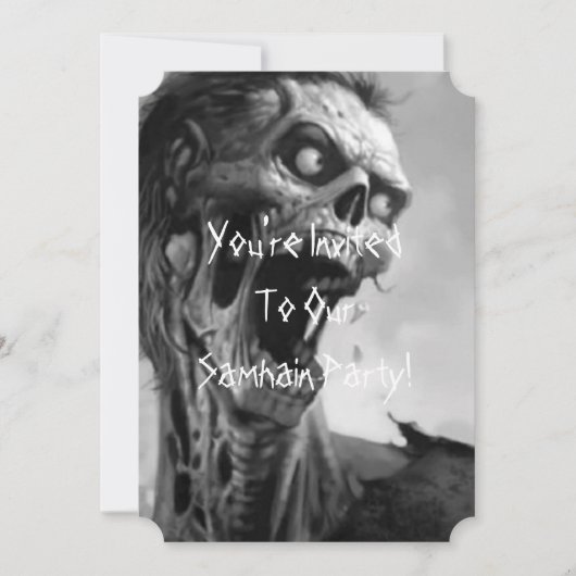 悲鳴を上げるゾンビ 招待状 (正面)