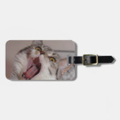 悲鳴を上げるブリティッシュ・ショートヘア ラゲッジタグ (正面横)