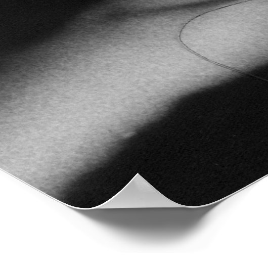 悲鳴を上げるモノクロ写真 ポスター (角)