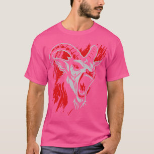 悲鳴を上げる怖いヤギ Tシャツ