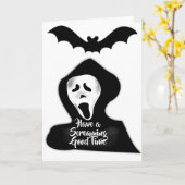 悲鳴を上げる楽しい時間 カード (黄色い花)