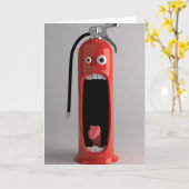 悲鳴を上げる消火器 カード (黄色い花)