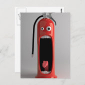 悲鳴を上げる消火器 ポストカード (正面/裏面)