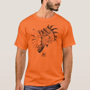 悲鳴を上げる男(オレンジ)のTシャツ Tシャツ