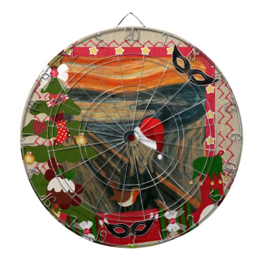 悲鳴を上げる醜いクリスマス ダーツボード (正面)