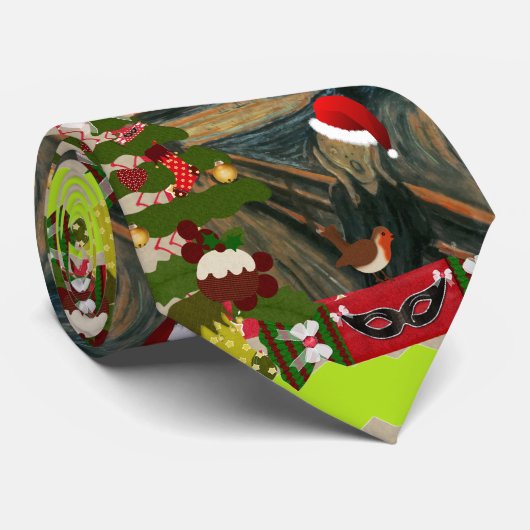 悲鳴を上げる醜いクリスマス ネクタイ (ロール)