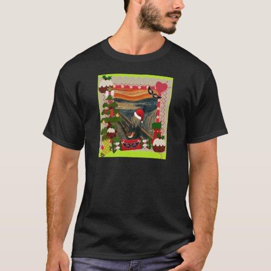 悲鳴を上げる醜いクリスマス Tシャツ (正面)
