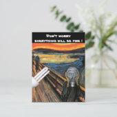 悲鳴を上げる電球は心配しない ポストカード (スタンド正面)