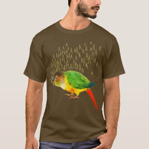悲鳴を上げる黄色い緑の頬の毛 Tシャツ