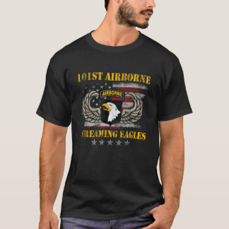 悲鳴イーグル第101空挺師団パラトロープ Tシャツ
