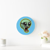 悲鳴エイリアン ラウンド壁時計 (ホーム)